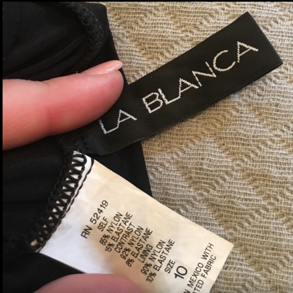 La Blanca Island Goddess Twist Mio black one piece size 10 - Picture 7 of 11